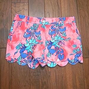 Crown & Ivy women's pink floral Shelby shorts size 12